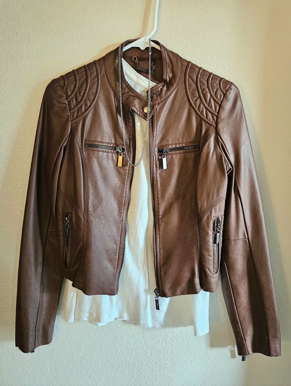 Jou Jou Moto Faux Leather Jacket
